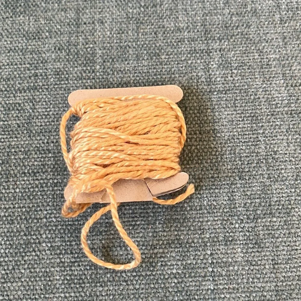 Yellow Tan Needlepoint Thread Yarn